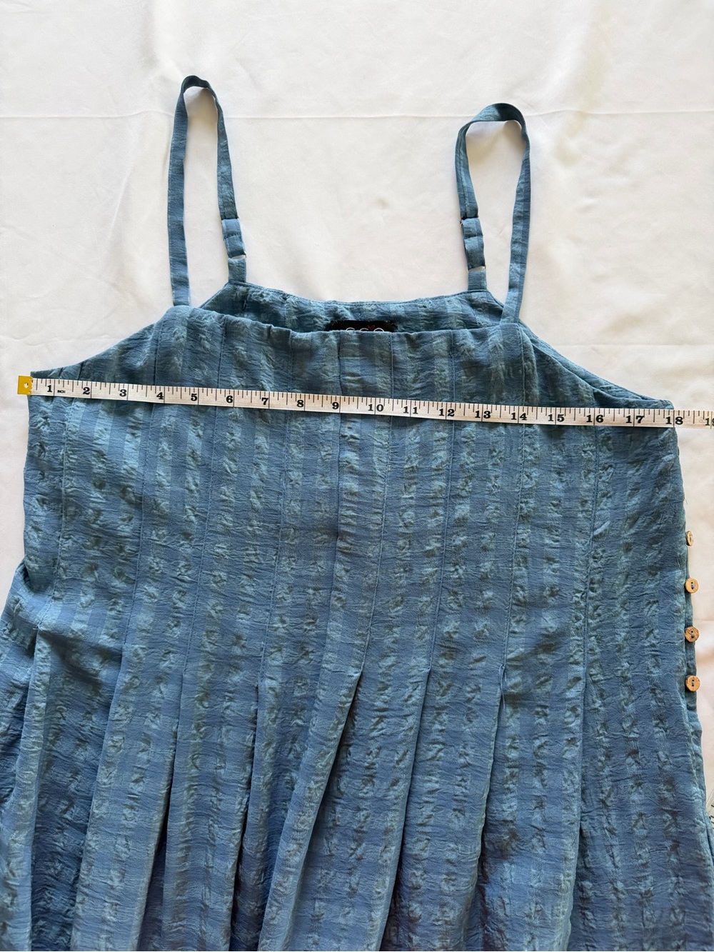 GIGIO BLUE SPAGHETTI STRAP WIDE LEG JUMPER - Size Small - Picture 14 of 14